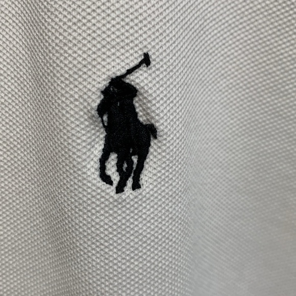 Polo Ralph Lauren Mens Custom Fit Mesh Polo Shirt in White Size Large - Picture 3 of 10